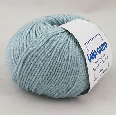 Lana Gatto Super Soft ( 08966 голубая дымка) 100% меринос экстрафайн 50 г/125 м