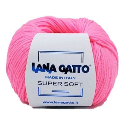 Lana Gatto Super Soft (14473 барби, розовый неон) 100% меринос экстрафайн 50 г/125 м